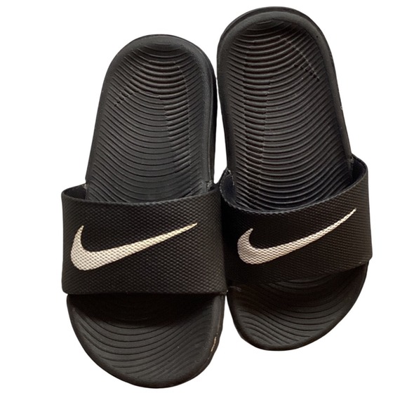 Nike Other - Nike Kawa Shower Kids Black Slide Sandals Size 11C